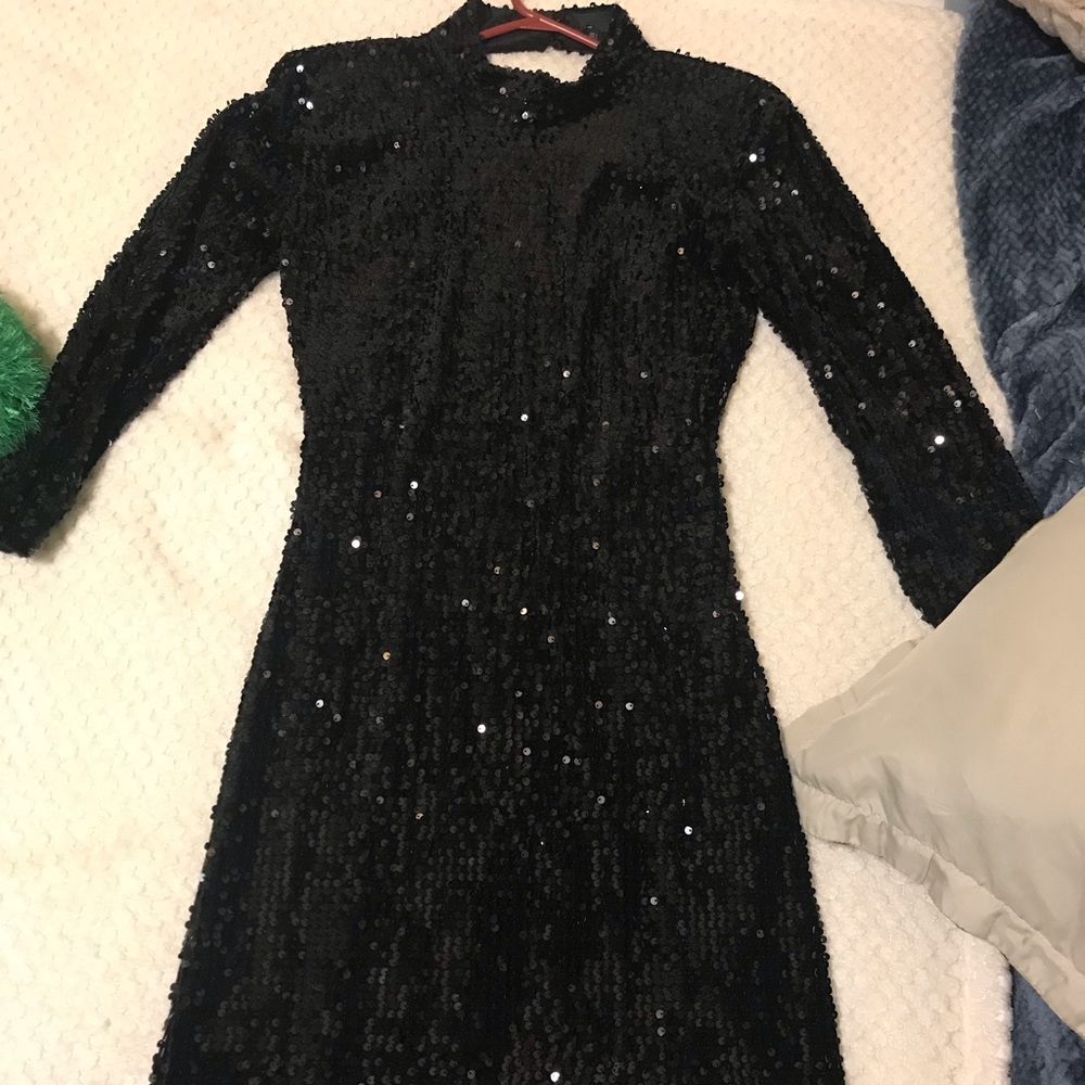Sequin black dress